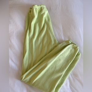 JOAH BROWN sweatpants lime green small